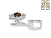 Smoky & White Topaz Alphabet M Pendant SMY-RDA-91.