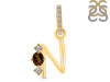 Smoky & White Topaz Alphabet N Pendant SMY-RDA-92.