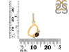 Smoky & White Topaz Alphabet O Pendant SMY-RDA-93.