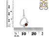 Smoky & White Topaz Alphabet O Pendant SMY-RDA-93.