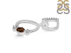 Smoky & White Topaz Alphabet O Pendant SMY-RDA-93.