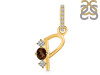 Smoky & White Topaz Alphabet P Pendant SMY-RDA-94.