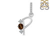 Smoky & White Topaz Alphabet P Pendant SMY-RDA-94.