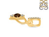 Smoky & White Topaz Alphabet P Pendant SMY-RDA-94.