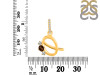 Smoky & White Topaz Alphabet Q Pendant SMY-RDA-95.