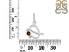 Smoky & White Topaz Alphabet Q Pendant SMY-RDA-95.
