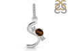 Smoky & White Topaz Alphabet S Pendant SMY-RDA-97.