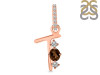 Smoky & White Topaz Alphabet T Pendant SMY-RDA-98.