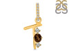 Smoky & White Topaz Alphabet T Pendant SMY-RDA-98.