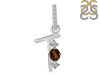 Smoky & White Topaz Alphabet T Pendant SMY-RDA-98.
