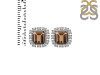 Smoky & White Topaz Stud Earring SMY-RDE-1263.