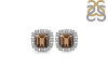 Smoky & White Topaz Stud Earring SMY-RDE-1263.