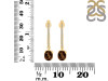 Smoky & White Topaz Hoop Earring SMY-RDE-1469.