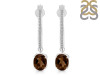 Smoky & White Topaz Hoop Earring SMY-RDE-1469.