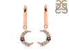 Smoky & White Topaz Hoop Earring SMY-RDE-1471.