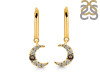 Smoky & White Topaz Hoop Earring SMY-RDE-1471.