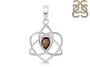Smoky Triquetra Heart Knot Pendant SMY-RDEP-880.