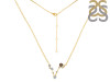 Pisces Zodiac Star Constellation Smoky & White Topaz Necklace SMY-RDN-387.