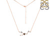 Taurus Zodiac Star Constellation Smoky & White Topaz Necklace SMY-RDN-492.