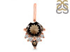 Smoky & White Topaz Pendant SMY-RDP-729.