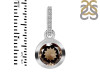 Smoky & White Topaz Pendant SMY-RDP-742-CZ-LOOP.