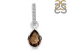 Smoky & White Topaz Pendant SMY-RDP-779-CZ-LOOP.