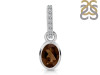 Smoky & White Topaz Pendant SMY-RDP-780-CZ-LOOP.