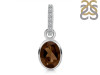 Smoky & White Topaz Pendant SMY-RDP-792-CZ-LOOP.