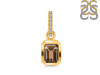 Smoky & White Topaz Pendant SMY-RDP-954-CZ-LOOP.
