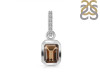 Smoky & White Topaz Pendant SMY-RDP-954-CZ-LOOP.