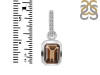 Smoky & White Topaz Pendant SMY-RDP-955-CZ-LOOP.