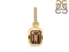 Smoky & White Topaz Pendant SMY-RDP-955-CZ-LOOP.