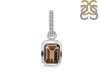 Smoky & White Topaz Pendant SMY-RDP-955-CZ-LOOP.