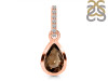 Smoky & White Topaz Pendant SMY-RDP-956-CZ-LOOP.