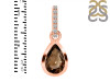 Smoky & White Topaz Pendant SMY-RDP-956-CZ-LOOP.