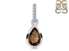 Smoky & White Topaz Pendant SMY-RDP-956-CZ-LOOP.