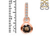Smoky & White Topaz Pendant SMY-RDP-957-CZ-LOOP.