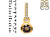 Smoky & White Topaz Pendant SMY-RDP-957-CZ-LOOP.