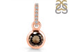 Smoky & White Topaz Pendant SMY-RDP-958-CZ-LOOP.