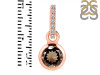 Smoky & White Topaz Pendant SMY-RDP-958-CZ-LOOP.