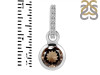 Smoky & White Topaz Pendant SMY-RDP-958-CZ-LOOP.