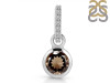 Smoky & White Topaz Pendant SMY-RDP-958-CZ-LOOP.