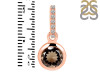 Smoky & White Topaz Pendant SMY-RDP-959-CZ-LOOP.