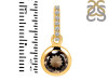 Smoky & White Topaz Pendant SMY-RDP-959-CZ-LOOP.
