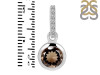 Smoky & White Topaz Pendant SMY-RDP-959-CZ-LOOP.