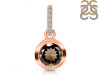 Smoky & White Topaz Pendant SMY-RDP-992-CZ-LOOP.