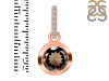 Smoky & White Topaz Pendant SMY-RDP-992-CZ-LOOP.