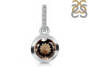Smoky & White Topaz Pendant SMY-RDP-992-CZ-LOOP.