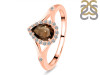 Smoky & White Topaz Ring SMY-RDR-2271.