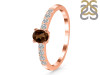 Smoky & White Topaz Ring SMY-RDR-2538.